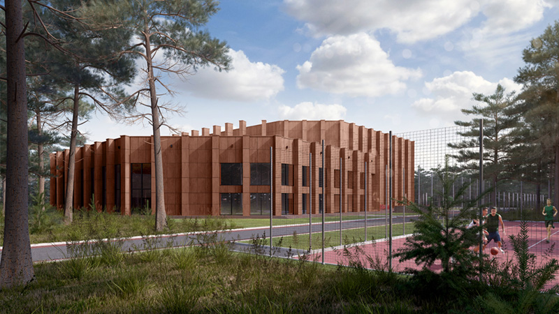 Centrum sportowe do użytku wojsk polskich i amerykańskich